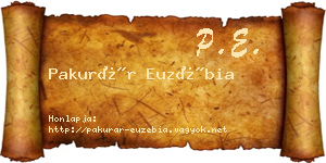 Pakurár Euzébia névjegykártya